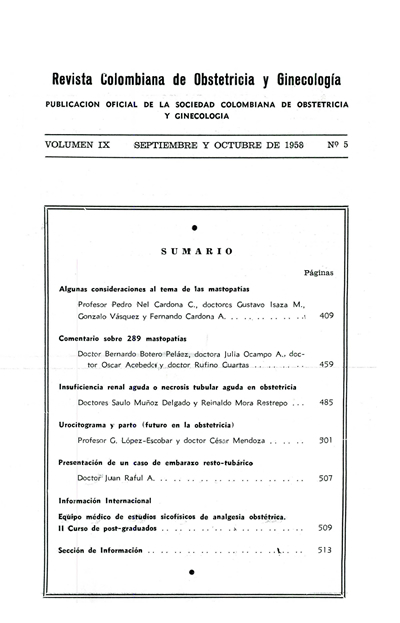 					View Vol. 9 No. 5 (1958): SEPTIEMBRE-OCTUBRE 1958
				