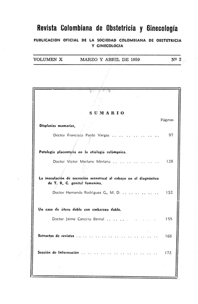 					View Vol. 10 No. 2 (1959): MARZO-ABRIL 1959
				