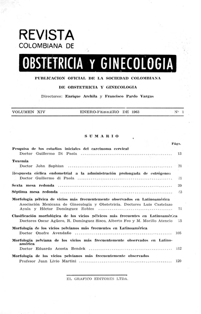 					View Vol. 14 No. 1 (1963): ENERO-FEBRERO 1963
				